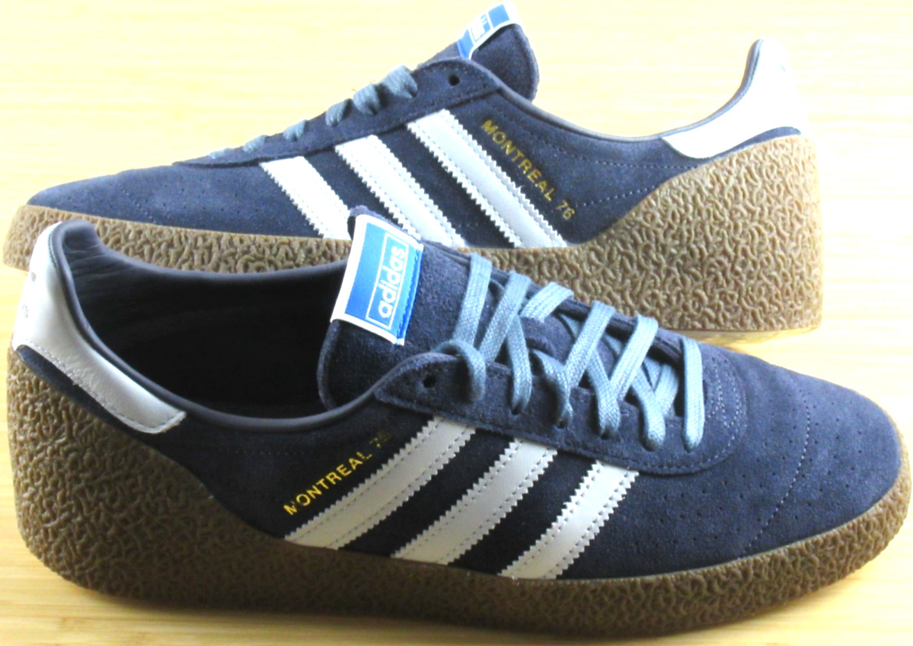 Adidas Men\'s Montreal 76 Suede Sneakers Navy Blue Gum Size 9.5 NIB JR8372