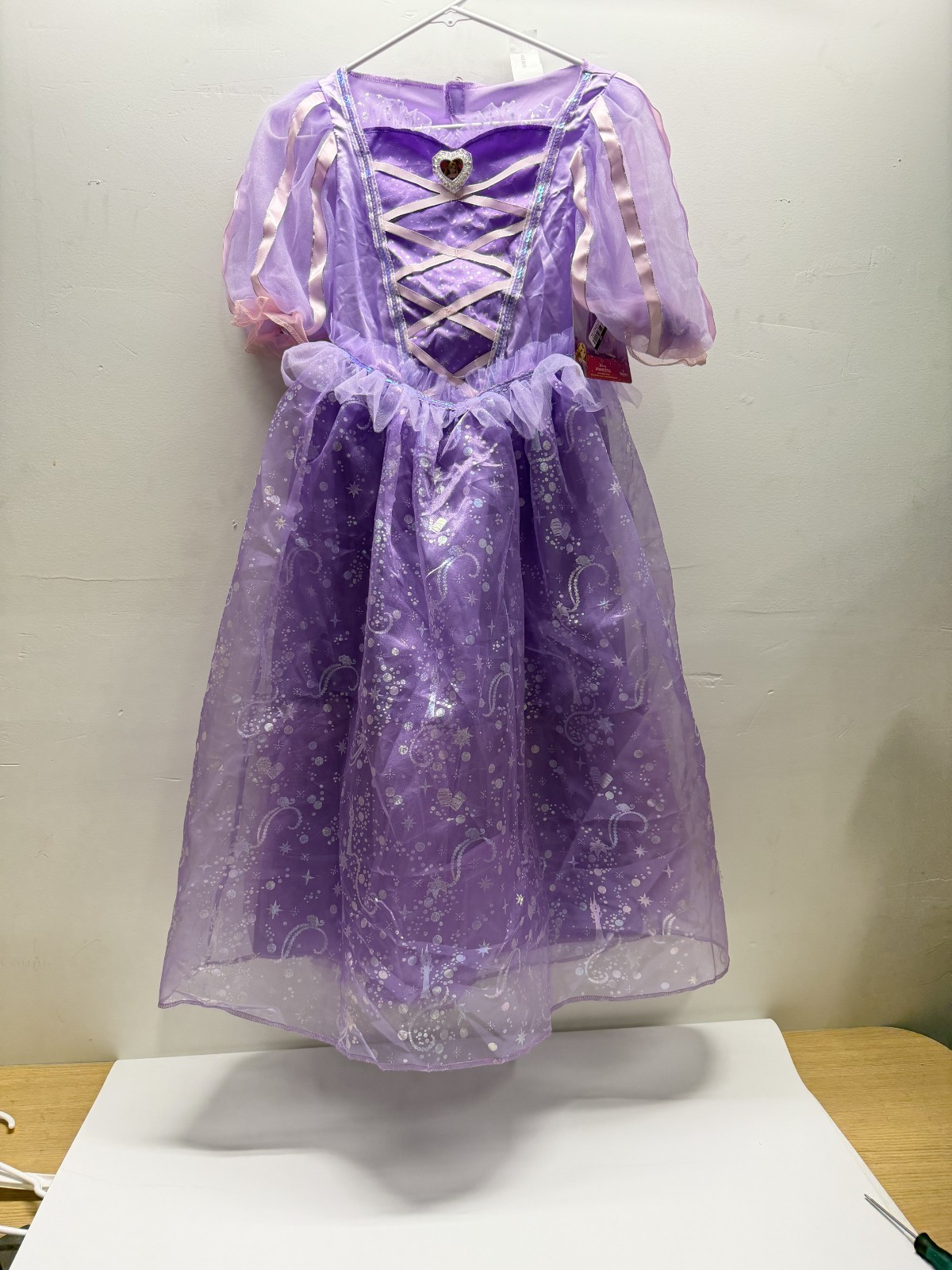 Disney Princess Rapunzel Costume Dress NWT Girls Tangled Disguise (XS 3T-4T)
