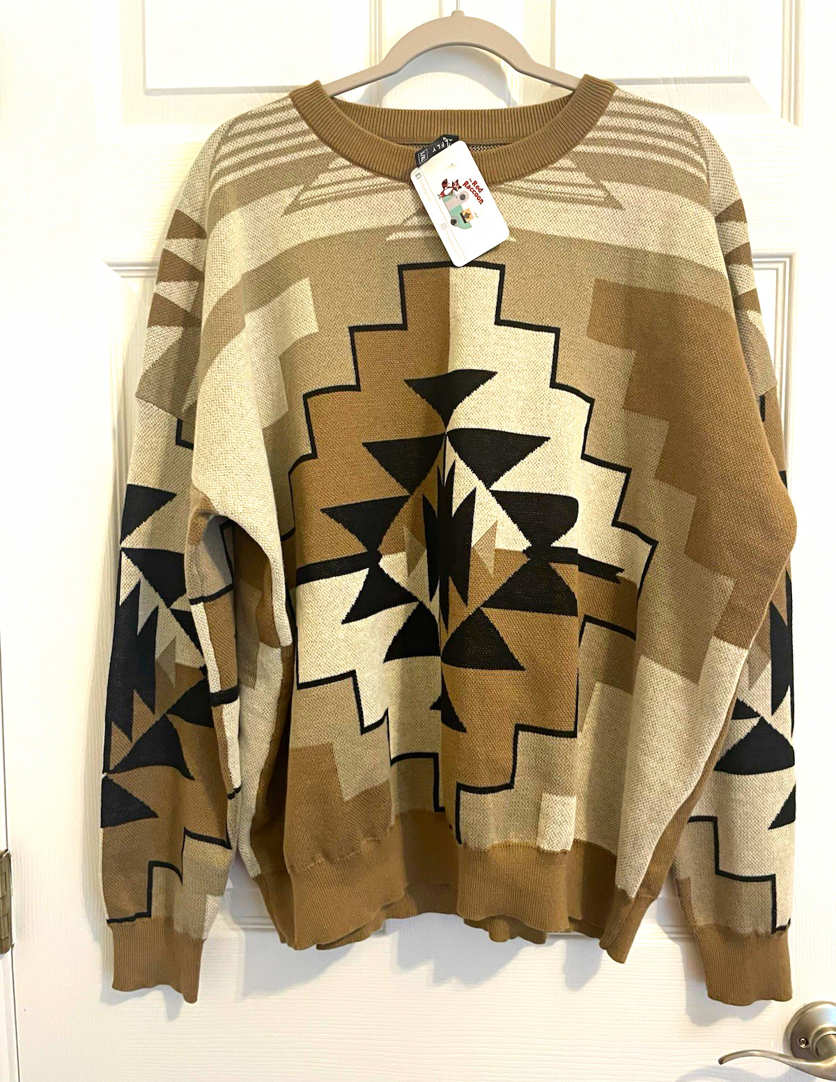 NWT Two Fly Co. Southwestern Aztec Seminole Oversized Brown Sweater Women’s L/XL