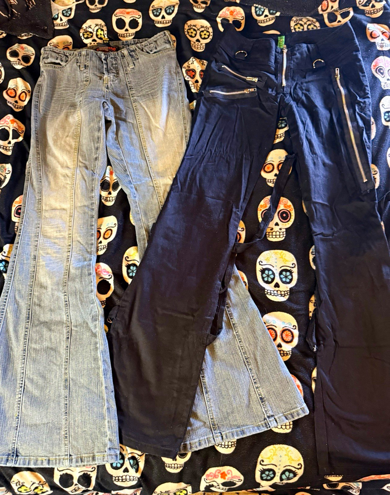 Vintage Y2K Pants Lot Joy Jeans Bondage Flare and Dollhouse Denim Size 5