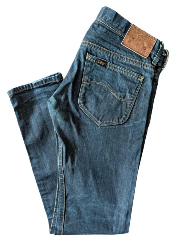 Lee Lot 101Z Men\'s 31 X 31 Dark Wash Heritage Vintage Jeans Casual ( RW-0444 )