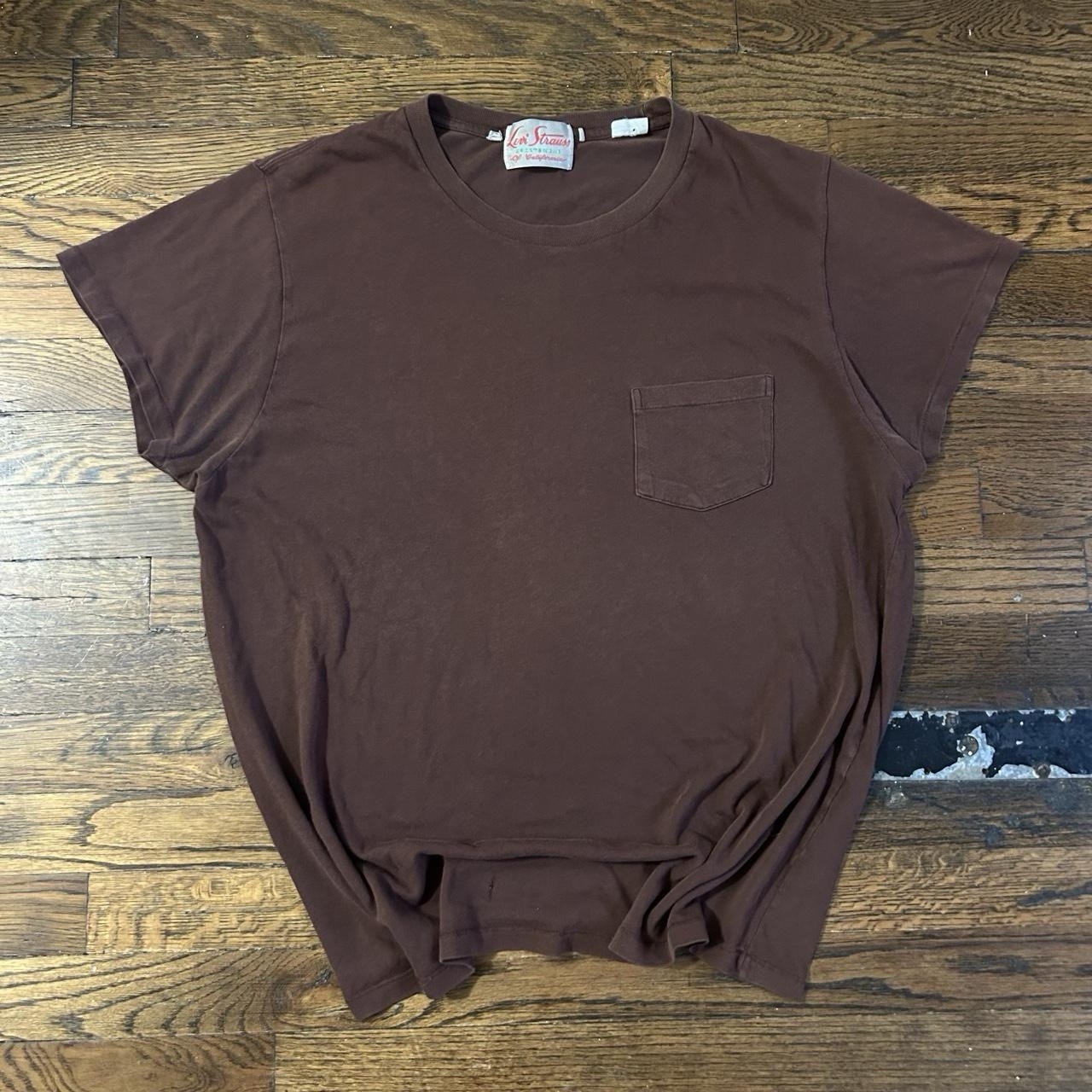 True vintage 1950s Style LVC Levi’s Brown Single Stitch Pocket Shirt