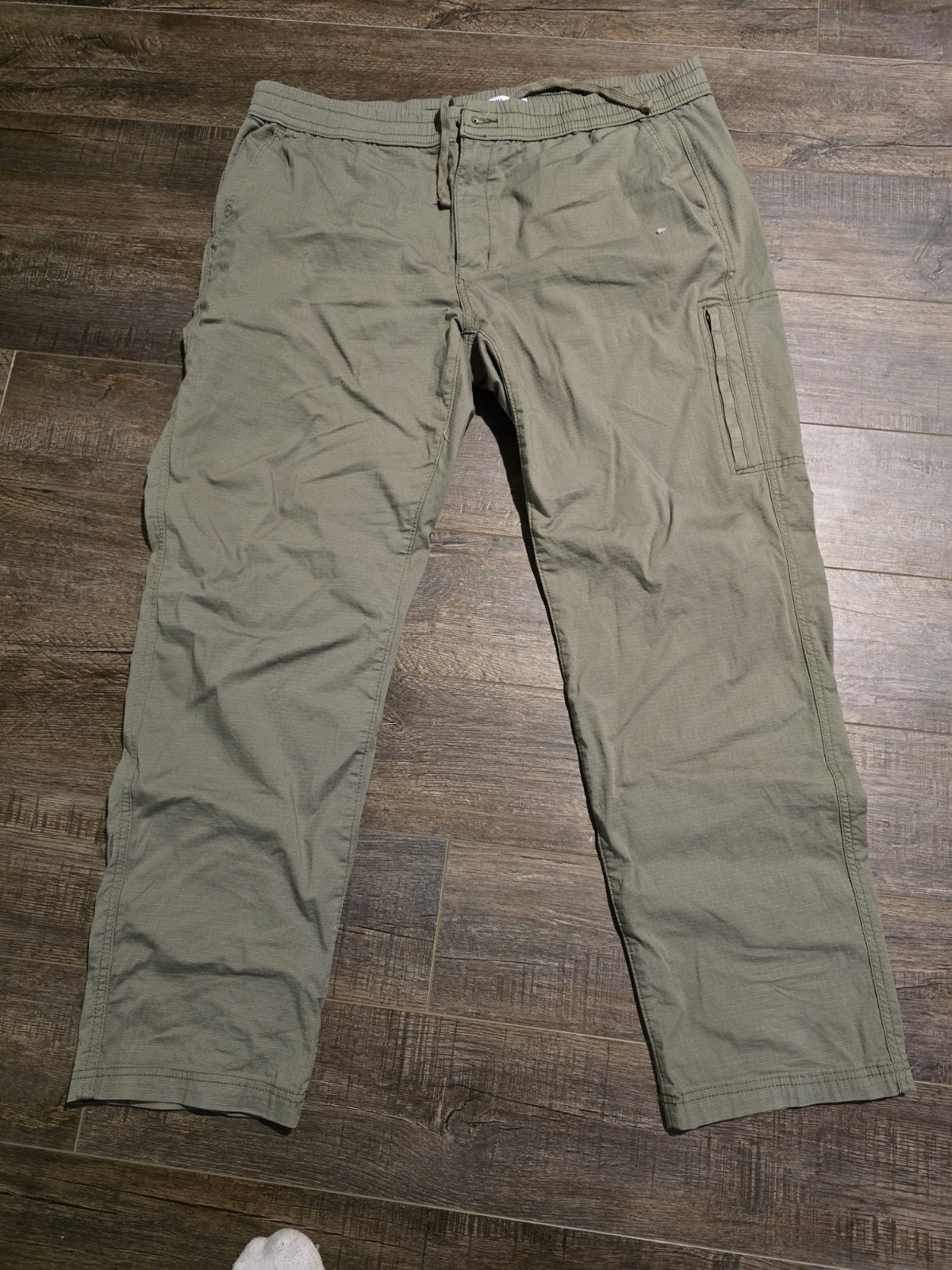 Sonoma Goods For Life Men\'s Cargo Pants XL Olive Green Elastic Drawstring Waist