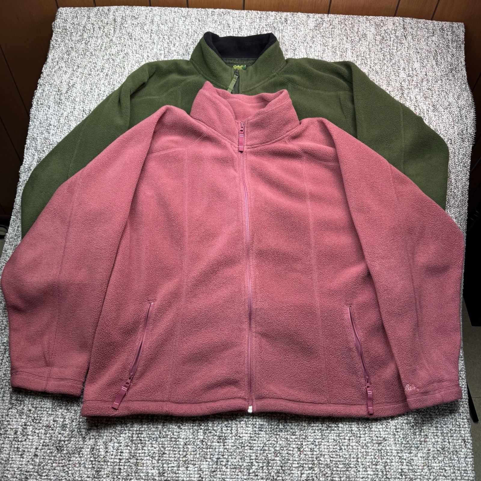 Vintage Lot Of Two Cabela’s Sweatshirts Womens XL Polartec Full Zip Fleece