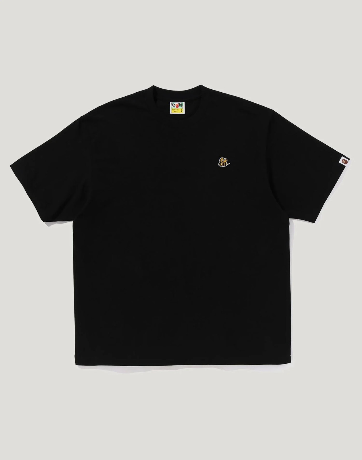 BAPE BEE ONE POINT RELAXED FIT TEE MENS 1L80-110-302 BLK L Large Black New