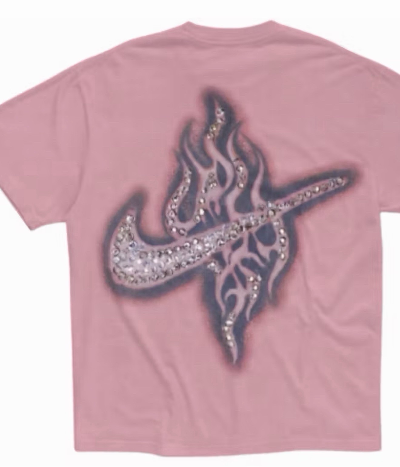 Travis Scott Cactus Jack Nike Pink Rhinestone Shirt. Size XL. Jordan Pink Pack.