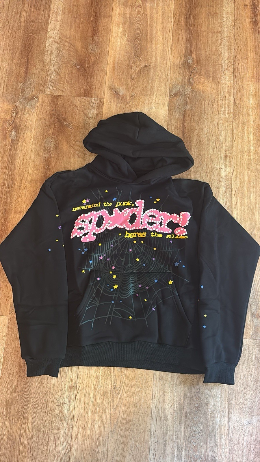 Sp5der Worldwide Young Thug P*nk Hoodie Black Size M Brand New Authentic OG