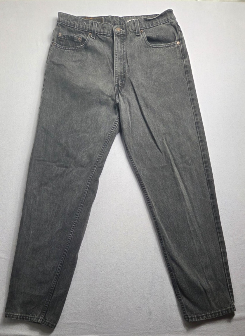 Vintage 1996 Levi\'s 550 Jeans Mens 36x32 Black Relaxed Tapered Leg High Rise USA