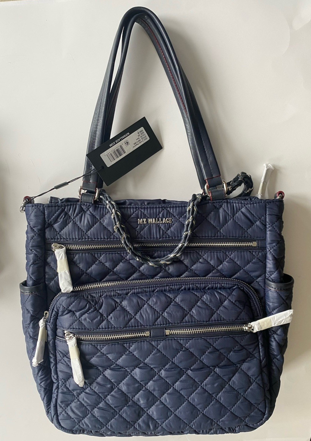 NWT MZ Wallace Crosby Magazine Tote Convertible Shoulder Bag Quilted Nylon Dawn