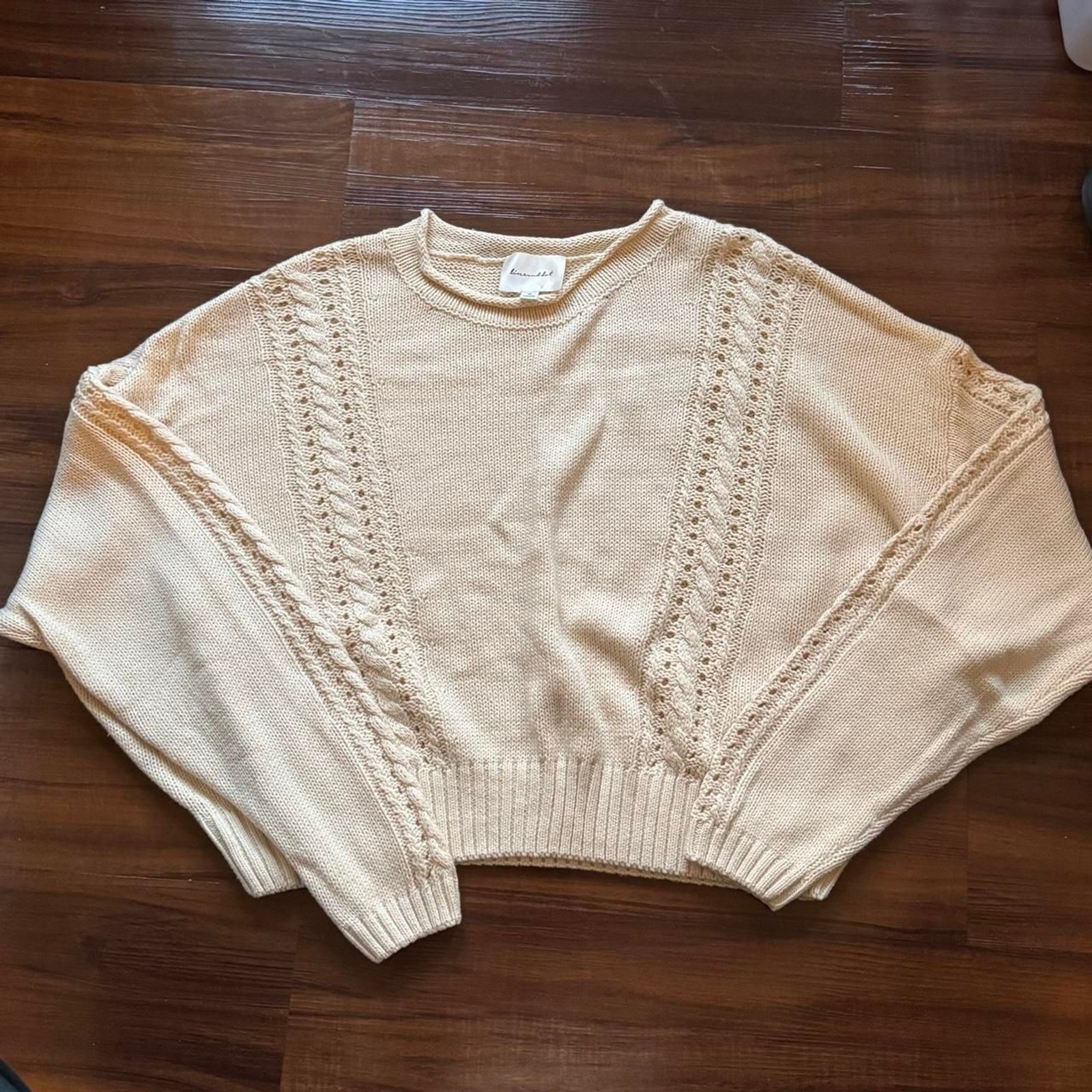 Women\'s Line & Dot Cream Jumper