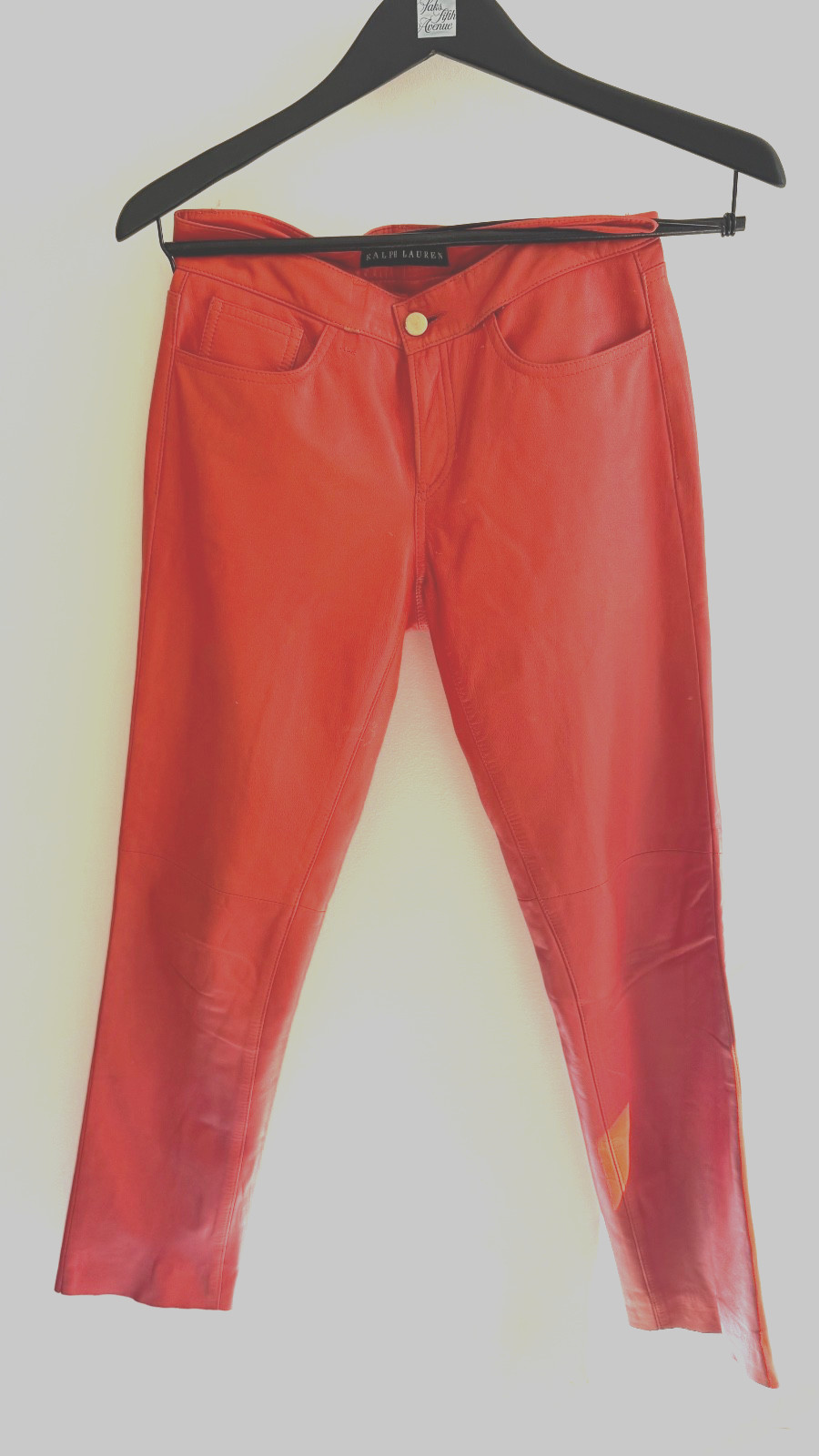 Vintage Lambskin Ralph Lauren Leather Pants women small