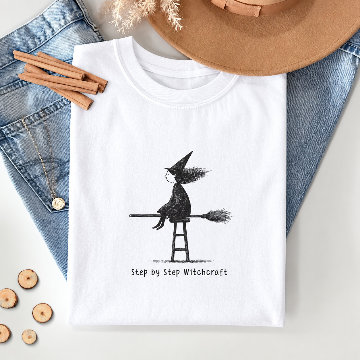 Funny Halloween Witch Shirt Step by Step Witchcraft Halloween Gift Tee
