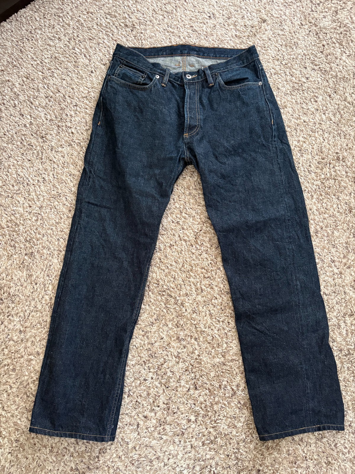 3sixteen CS-100xk Classic Straight Men’s Jeans Rinsed Indigo Kibata 32 (32x27.5)
