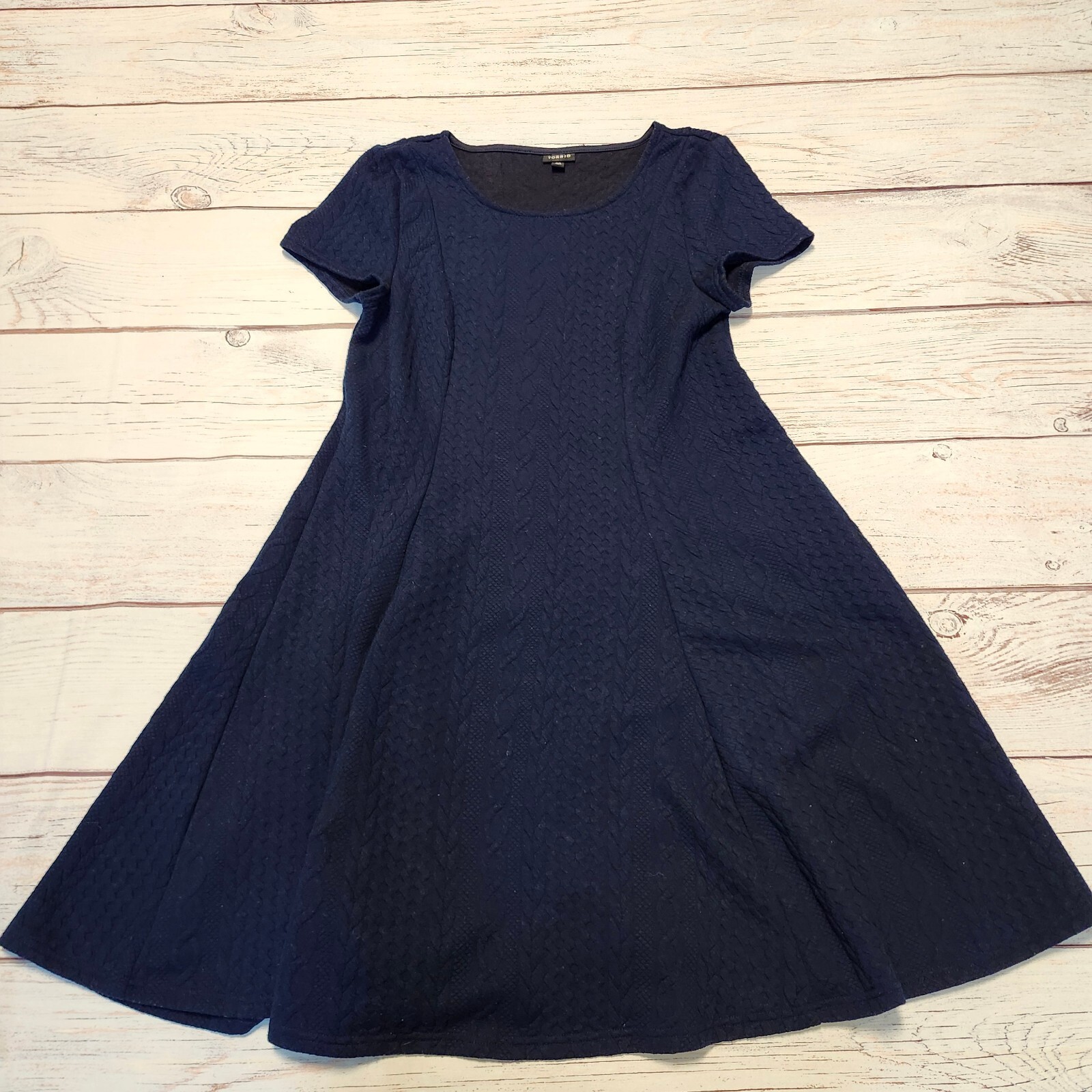 Torrid Navy Blue Fit and Flare Dress Size 00