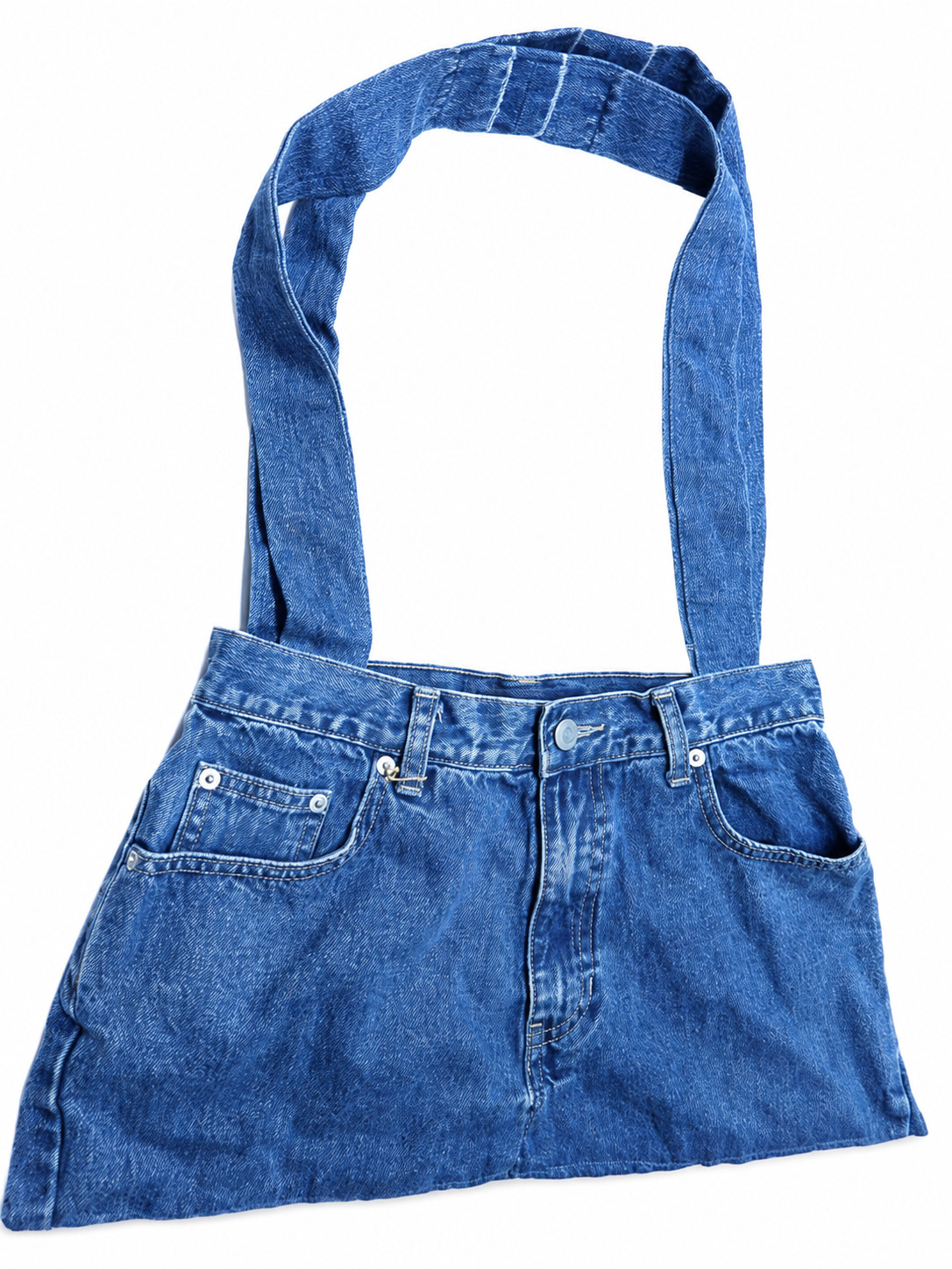 👖 Handmade Upcycled GAP Jeans Denim Tote Purse 3 Pockets One of a Kind