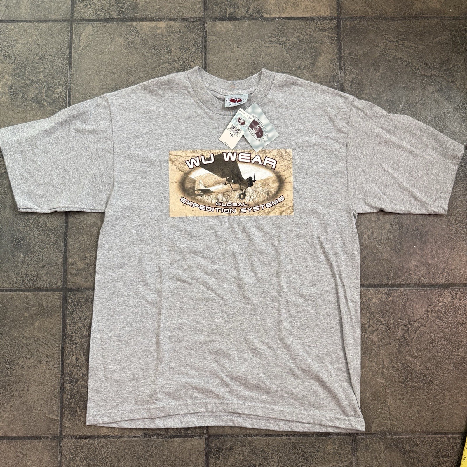 Vtg 90s Wu Wear Shirt Size Large Wu Tang Clan Rap Global Expedition DEADSTOCK