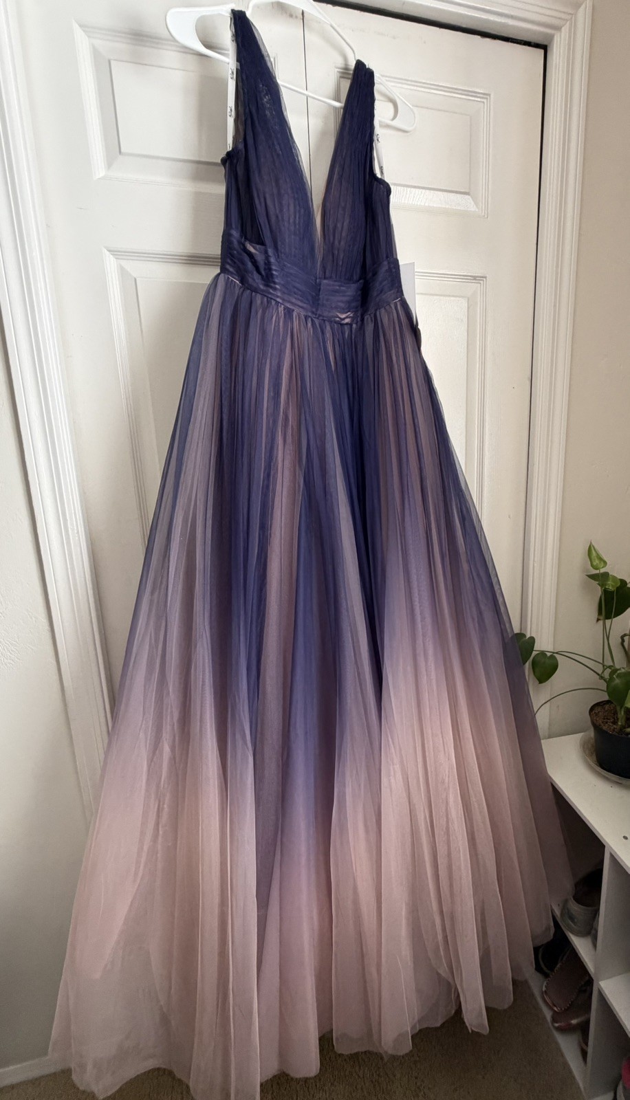 Mac Duggal Sleeveless Ombre Tulle Ball Gown Sz8