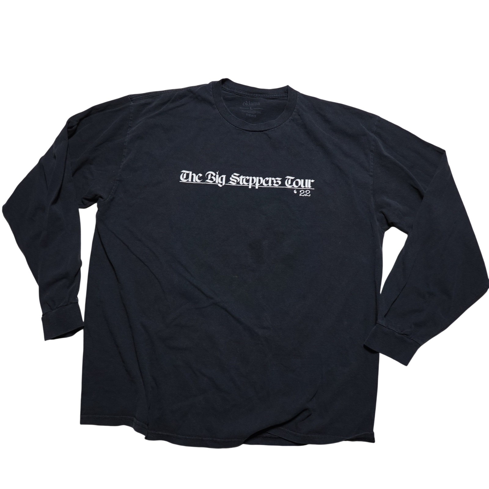 Kendrick Lamar Oklama Shirt Mens Large Black Big Steppers Tour Long Sleeve Tee