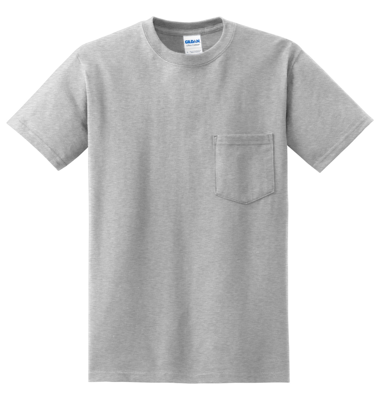 MENS Pocket T-Shirt Gildan 100% Cotton PRESHRUNK Tee Sizes S, M, L, XL NEW