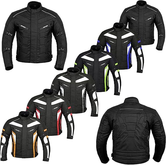 Men's Motorcycle Jacket Cordura Waterproof Riding CE Approved Protective Gear
