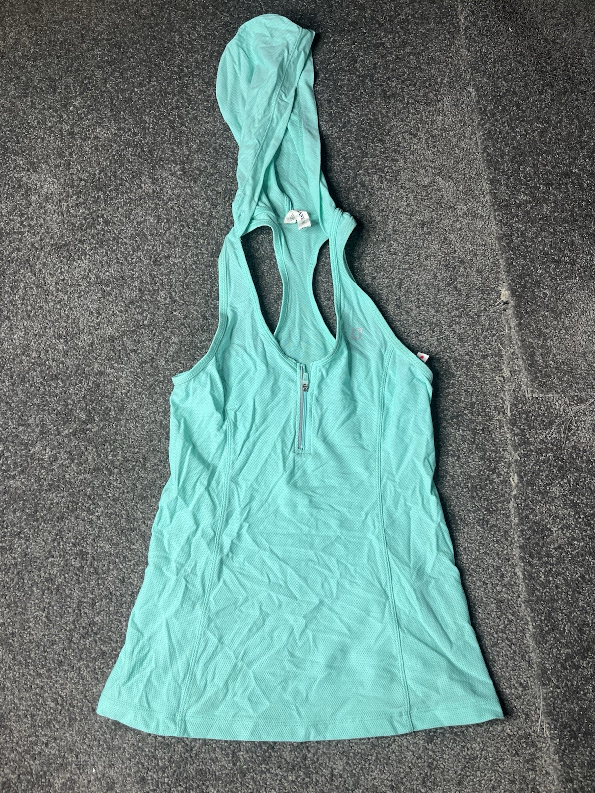 Lorna Jane Intrigue Tank Top Womens Small Blue Teal Quarter Zip Active Hoodie