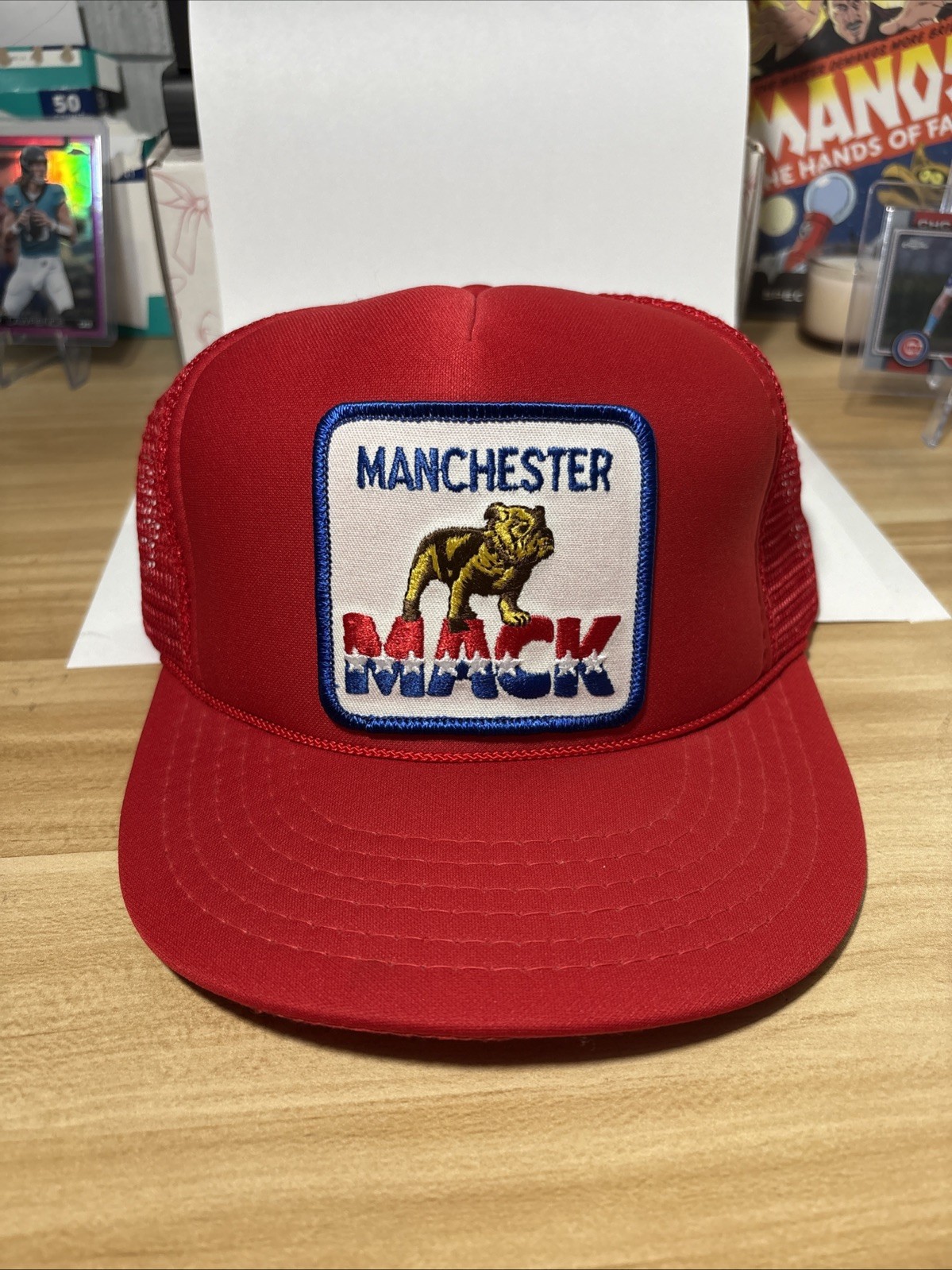 NWOT Vintage MACK Truck SnapBack Trucker Hat, Manchester, Red, OSFA