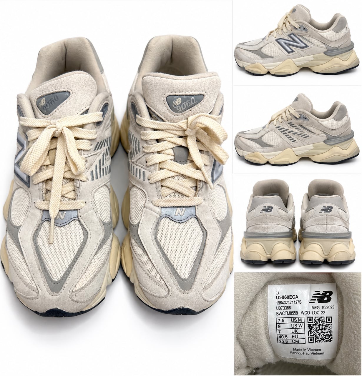New Balance 9060 Shoes Size 7.5M/9W Sea Salt U9060ECA