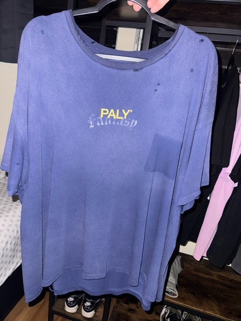 BRAND NEW Paly Hollywood Core Logo Faded Navy Tee Size XL