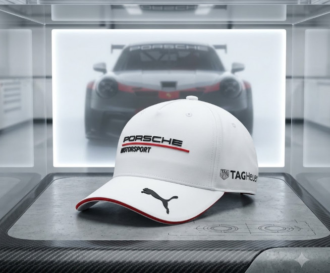 Porsche Motorsport Replica Team Hat White PUMA Adjustable Cap Official NWT 2026
