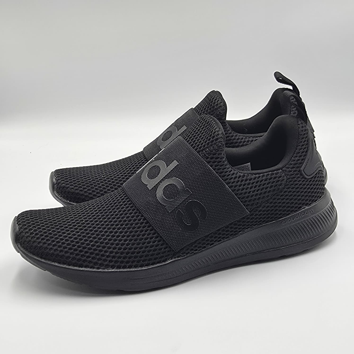 adidas Lite Racer Adapt Cloudfoam Mens 13 Triple Black Slip On Sneakers