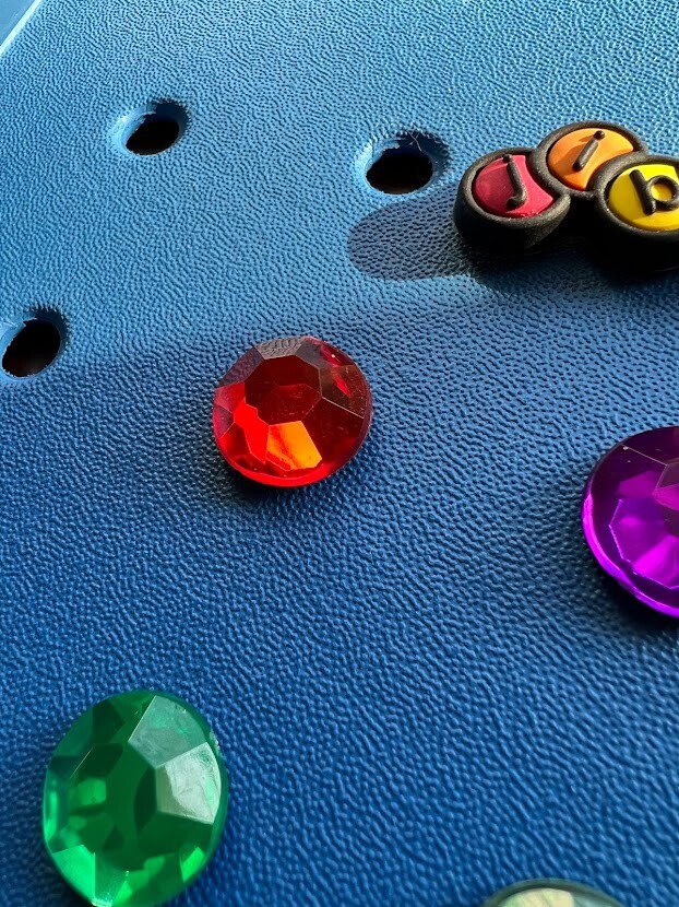 Pair of (2) Birthstone Gem Authentic Jibbitz Shoe Charms for Crocs Retired New