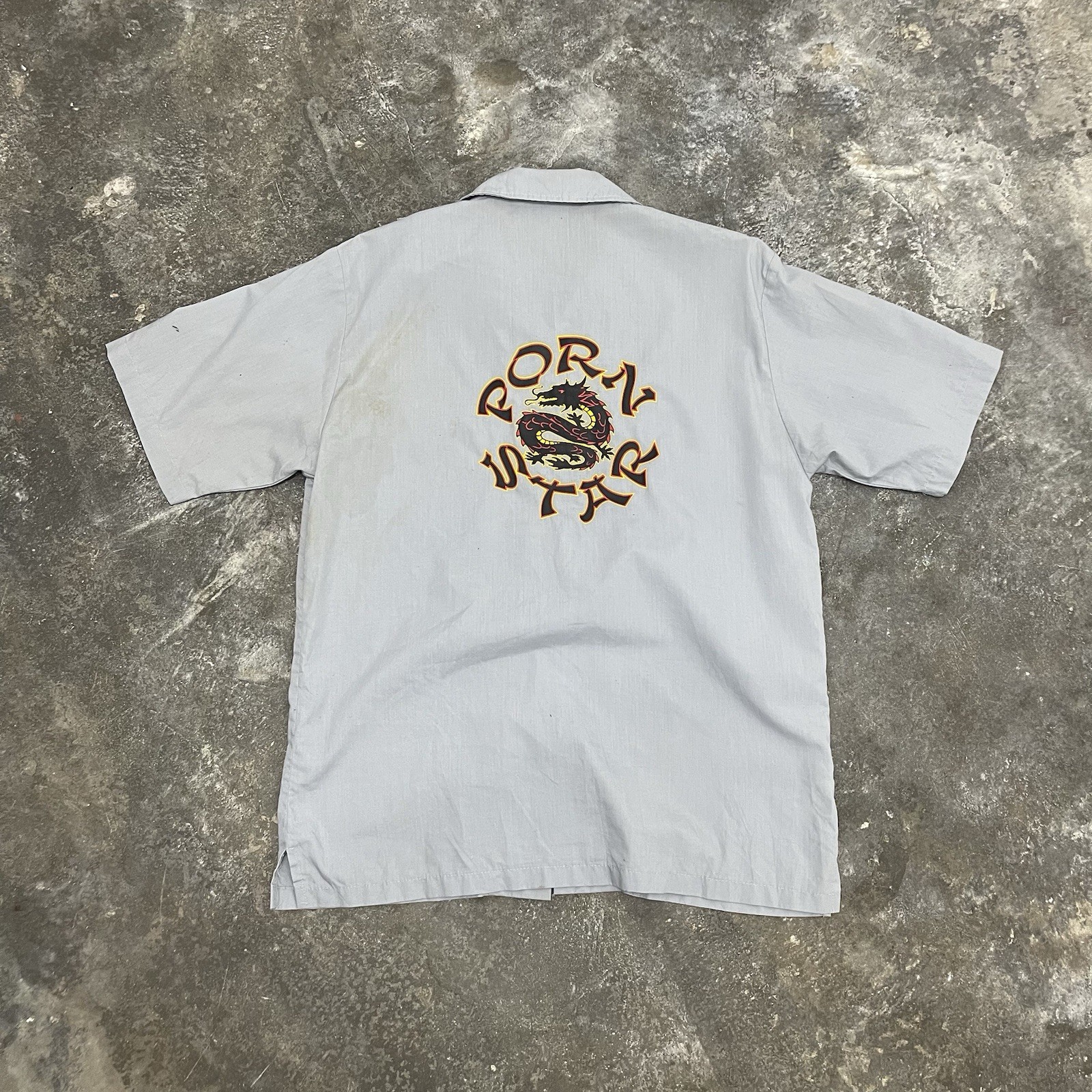 Vintage 90’s Porn Star Skateboard Open Collar Shirt