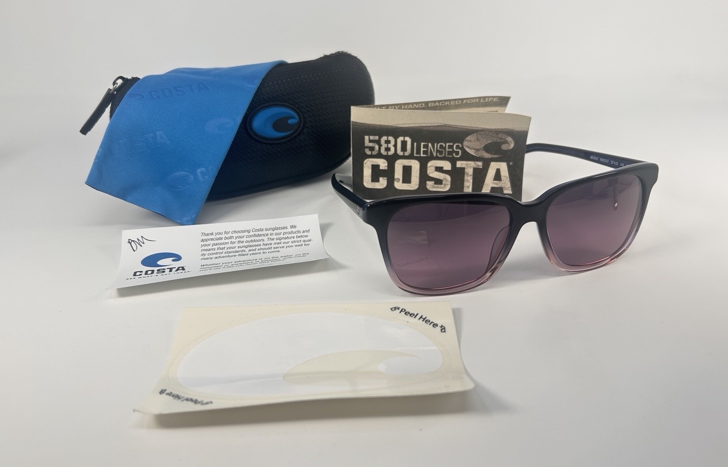 Costa Del Mar MAY 580G 06S2009 Purple/Reddish Rose Gradient Polarized Sunglasses