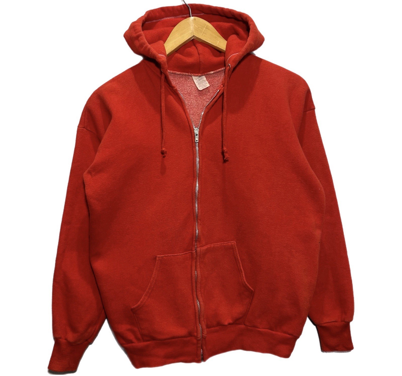 True Vintage 50s 60s Sweatshirt L Fleece Hoodie Emar Zip Up Rare Condition 22x23