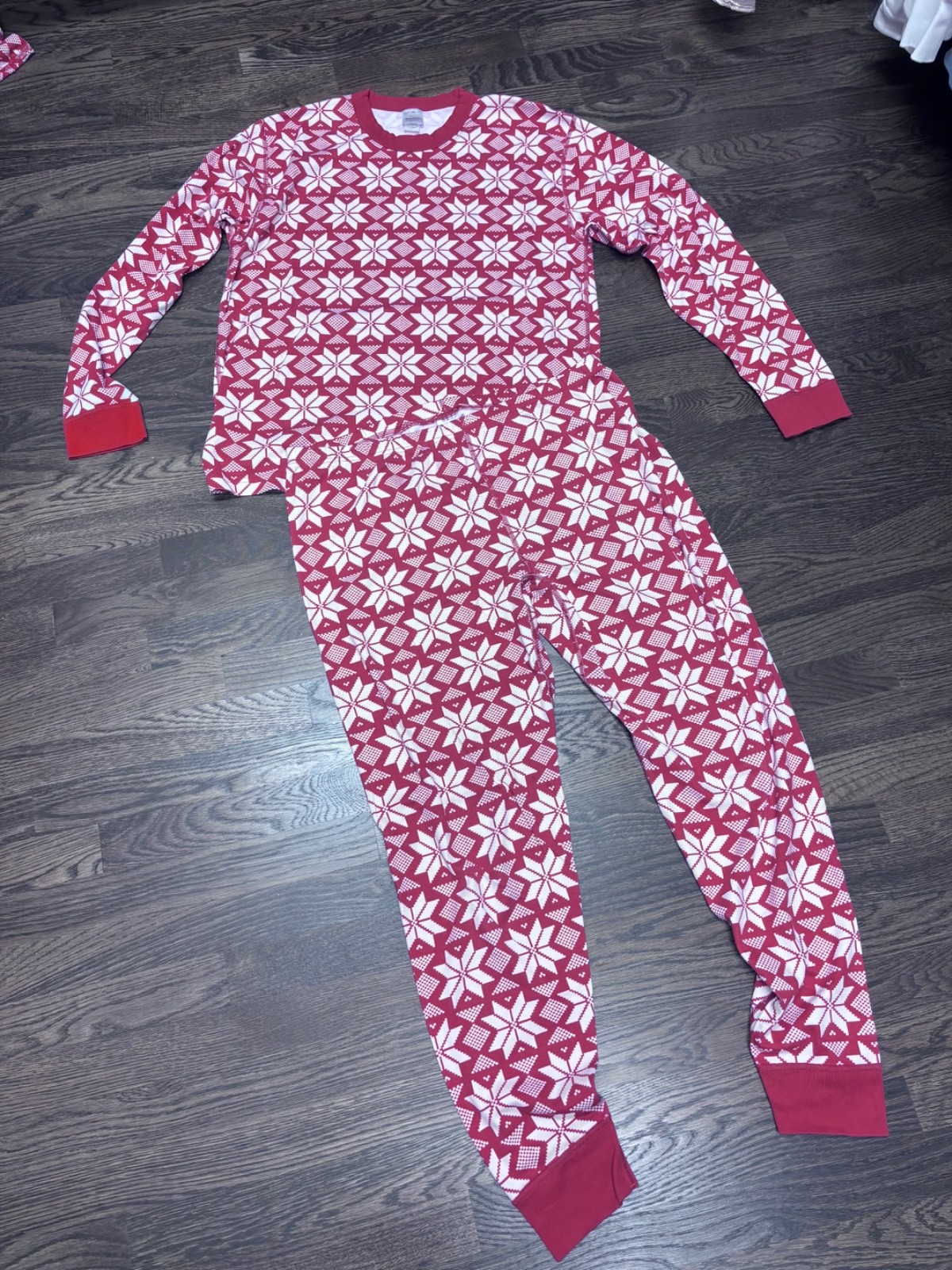 Adult- Hanna Andersson Snowflake Print Pajamas Adult XXL