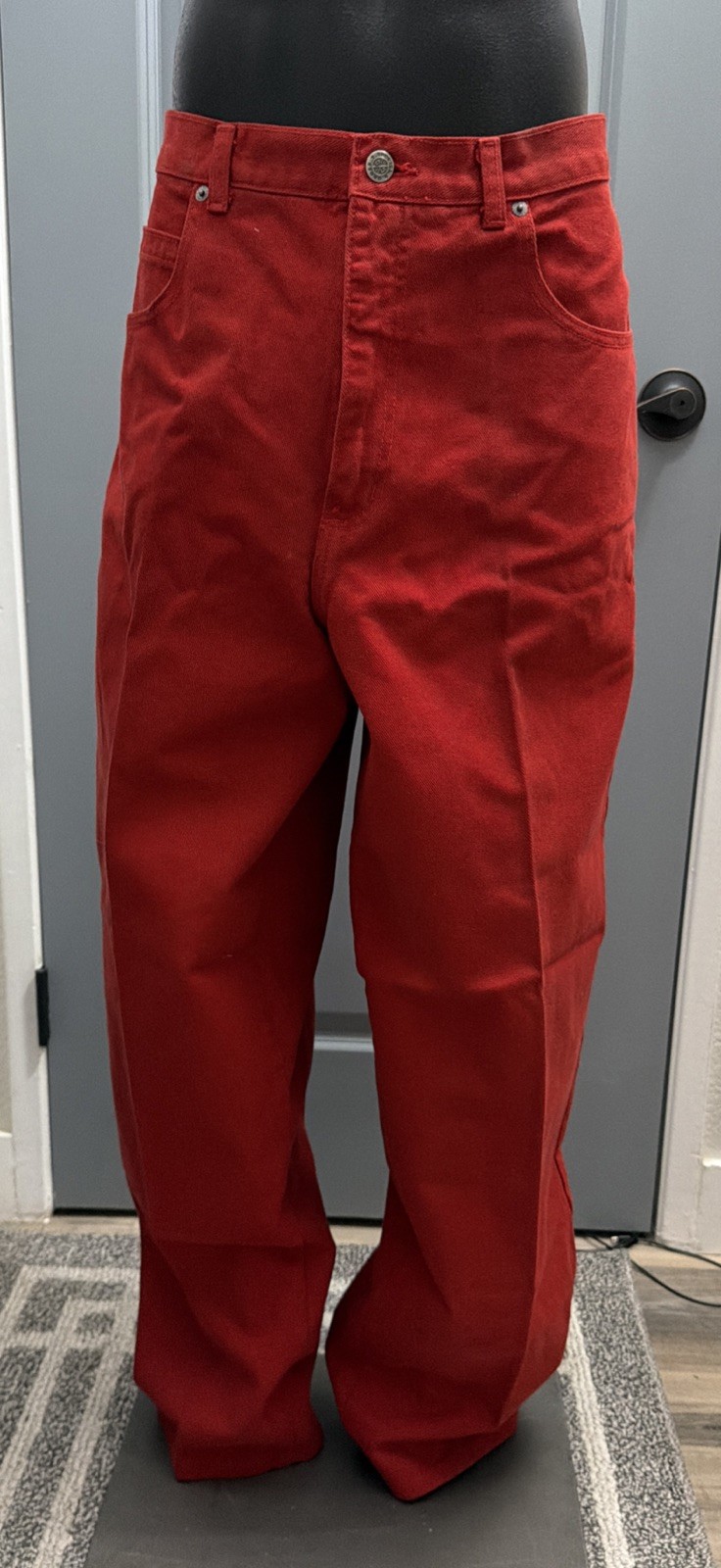 🔥 RARE Vintage Cross Colours Jeans 34 Red 90s Hip Hop OG Streetwear