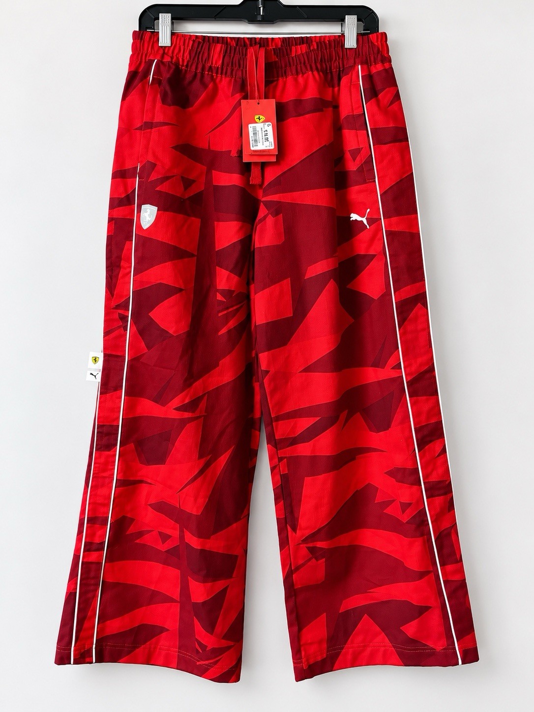 Puma Ferrari 20th Anniversary Pants Mens M Red Wide Leg Track NWT F1