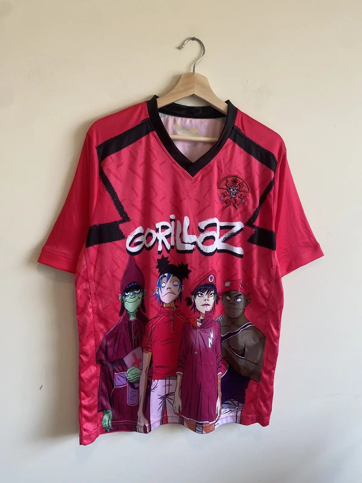 Band Tees Gorillaz V-neck Jersey 3D Full size TU854