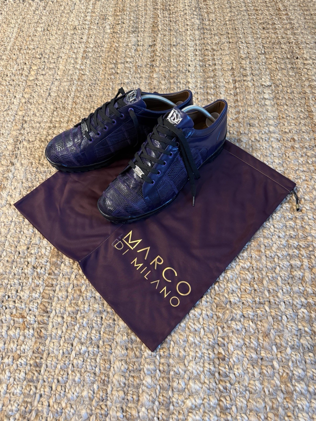 MARCO DI MILANO Bali Sneaker Lizard Original Skin Purple Authentic Brand New NIB
