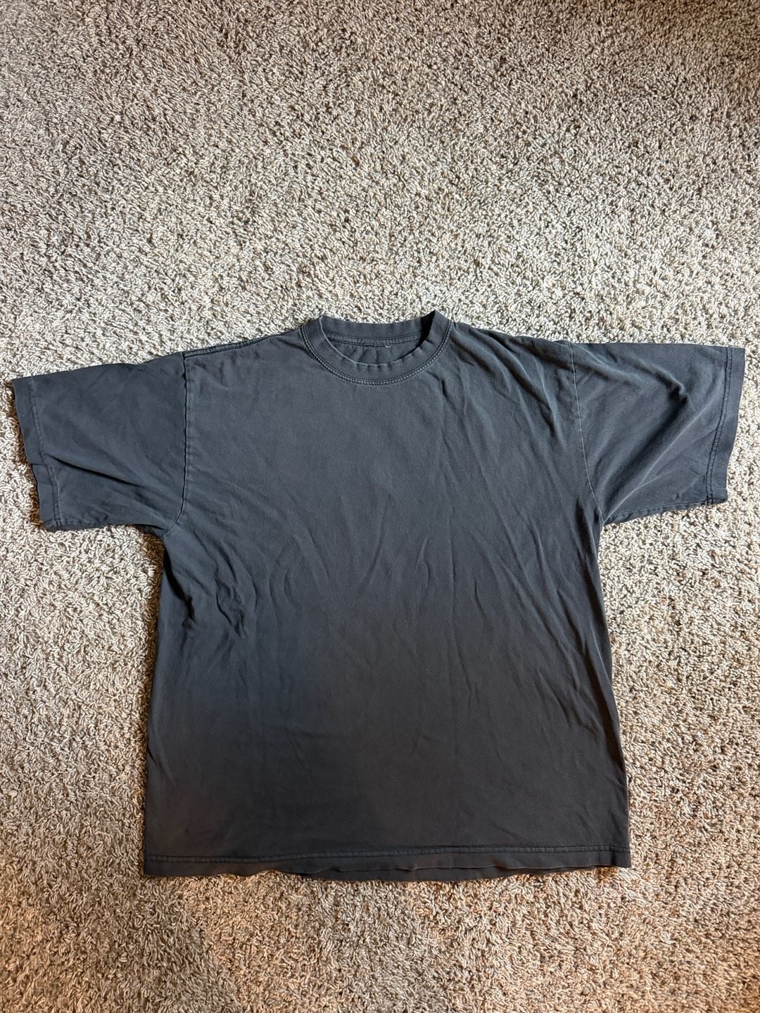 Vintage Solid Black Short Sleeve T-Shirt