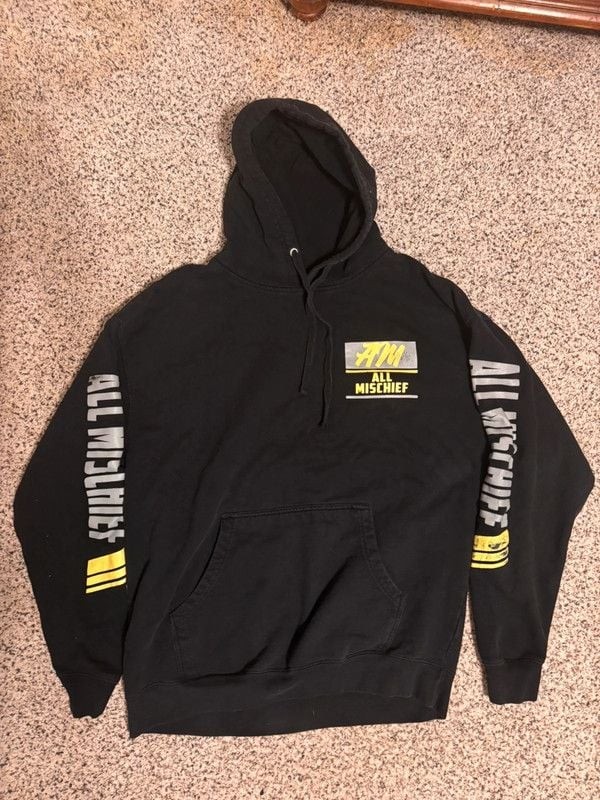 All Mischief Black Graphic Hoodie XL - Car Streetwear