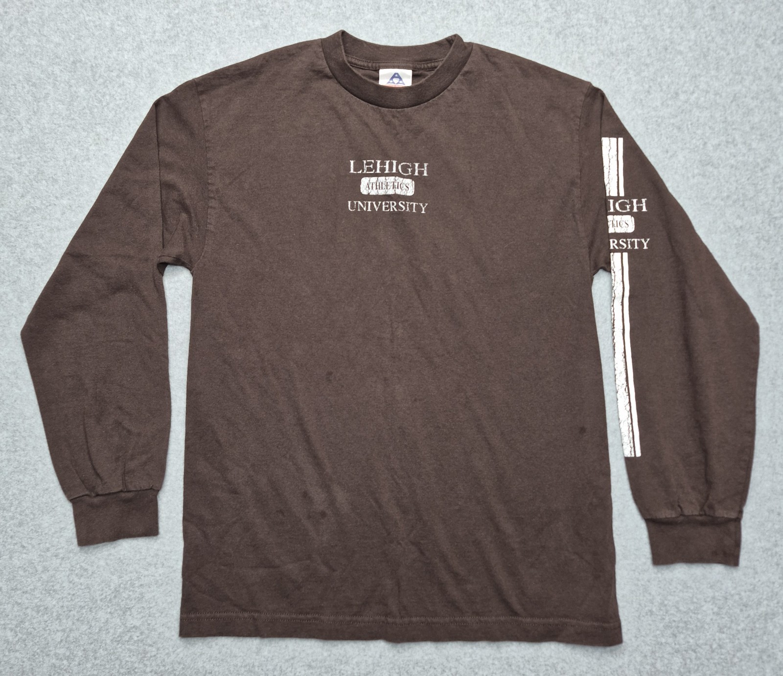 VTG Alstyle Apparel Shirt Mens M Brown Lehigh University Athletics Long Sleeve