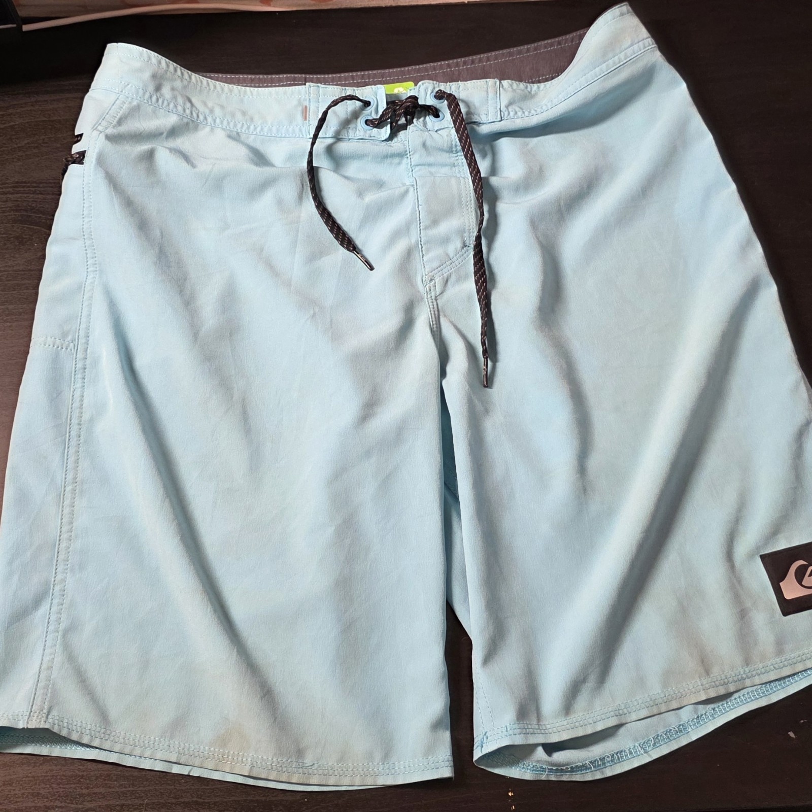 QUICKSILVER Board Shorts Adult 33 Light Blue Skate Surf
