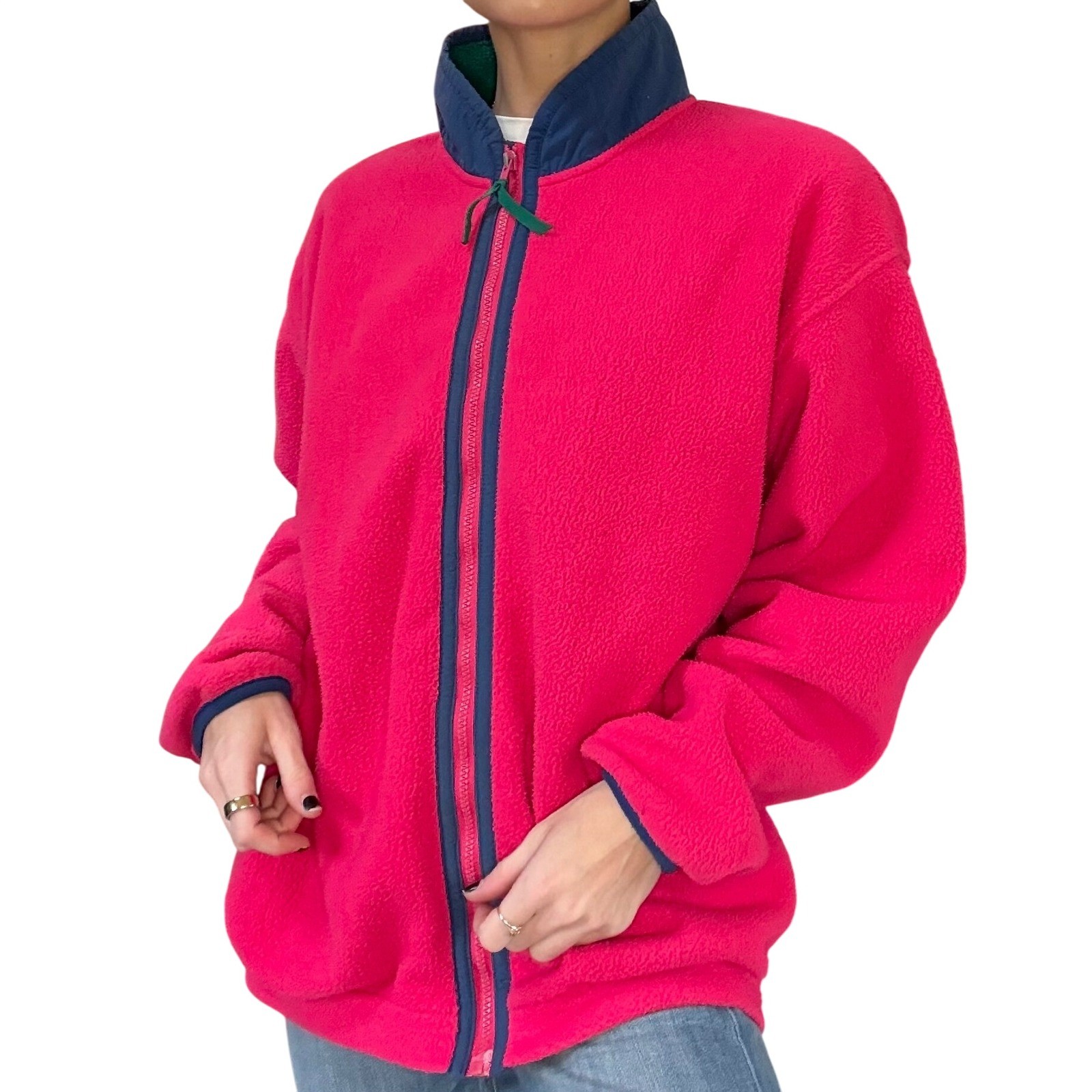 Vintage Gap Arctic Light Fleece Retro Hot Pink Jacket Women\'s M