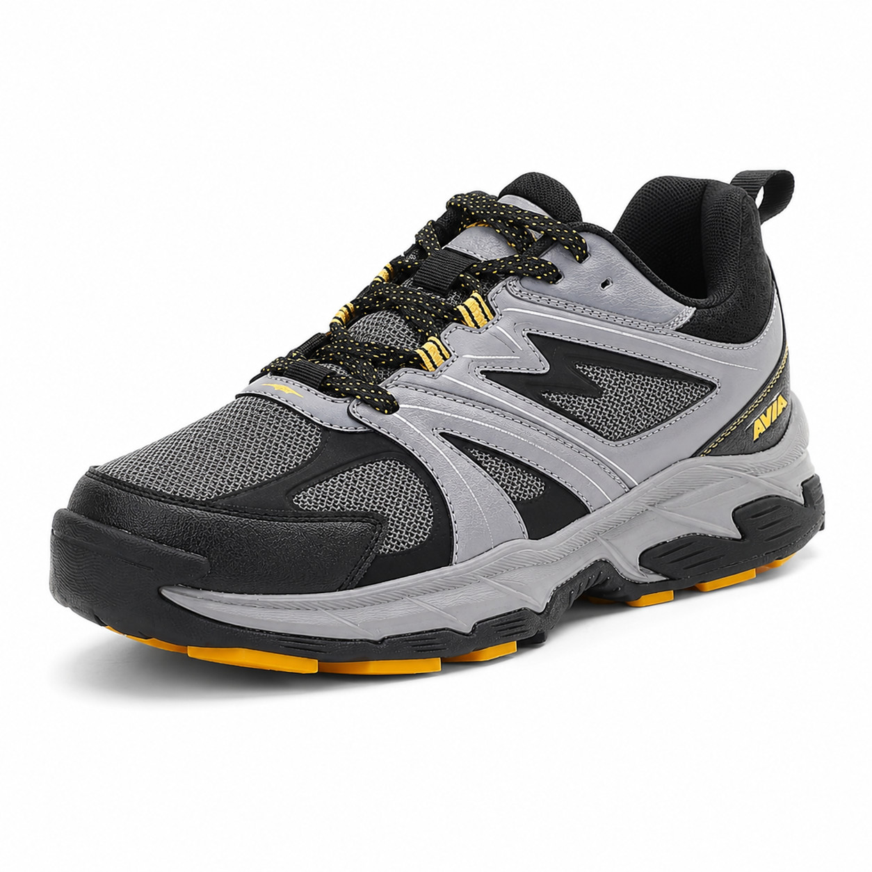 Avia Talus Walking Trail Shoes For Men | Grey Wide Fit | Size 8.5W New