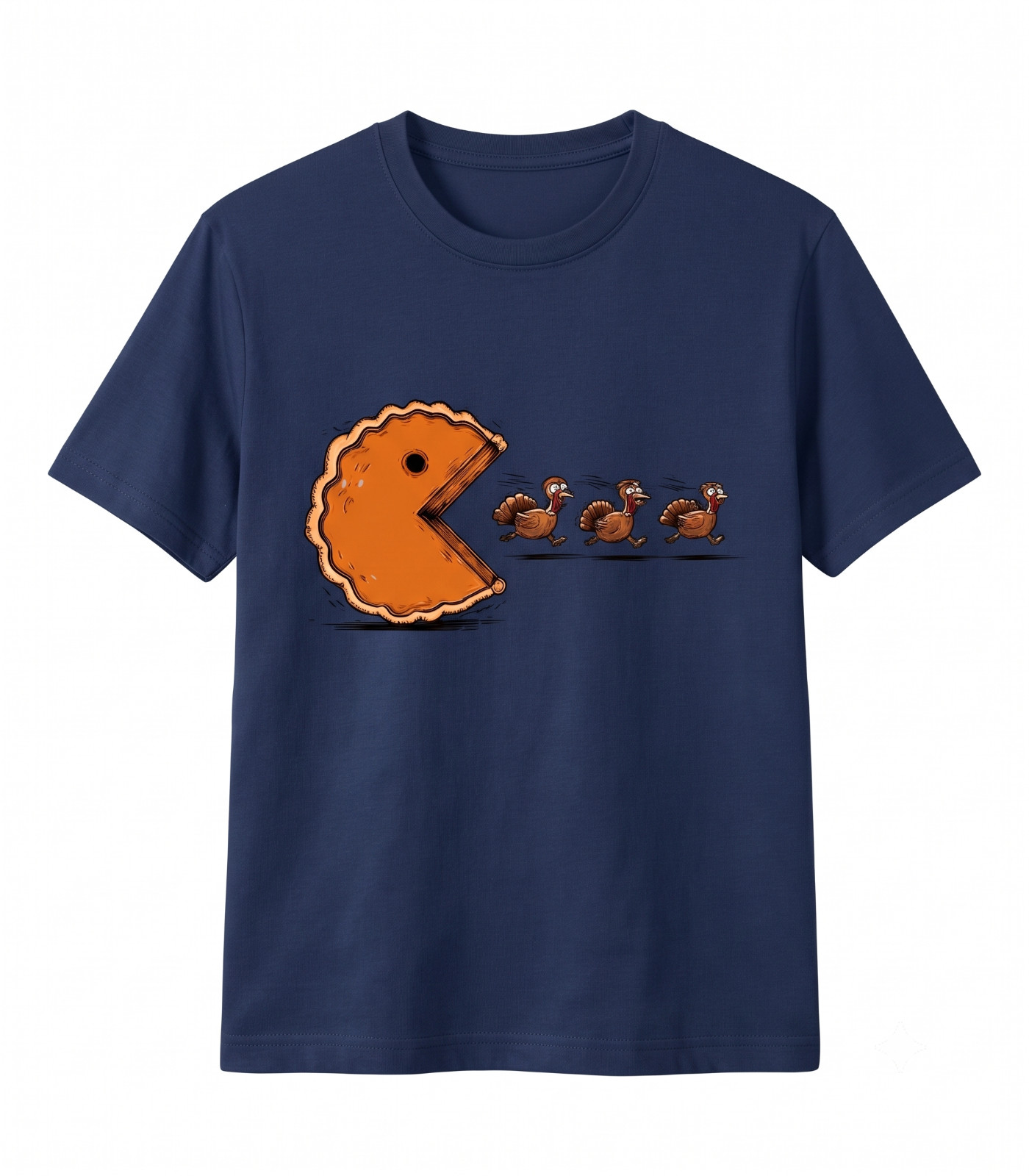Thanksgiving Gamer T-Shirt Pumpkin Pie Chasing Turkeys Graphic Tee