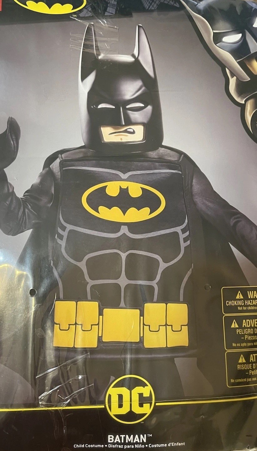 NEW BATMAN Lego Halloween Costume Set Size S 7-8 Youth DC Comics-HALLOWEEN🎃