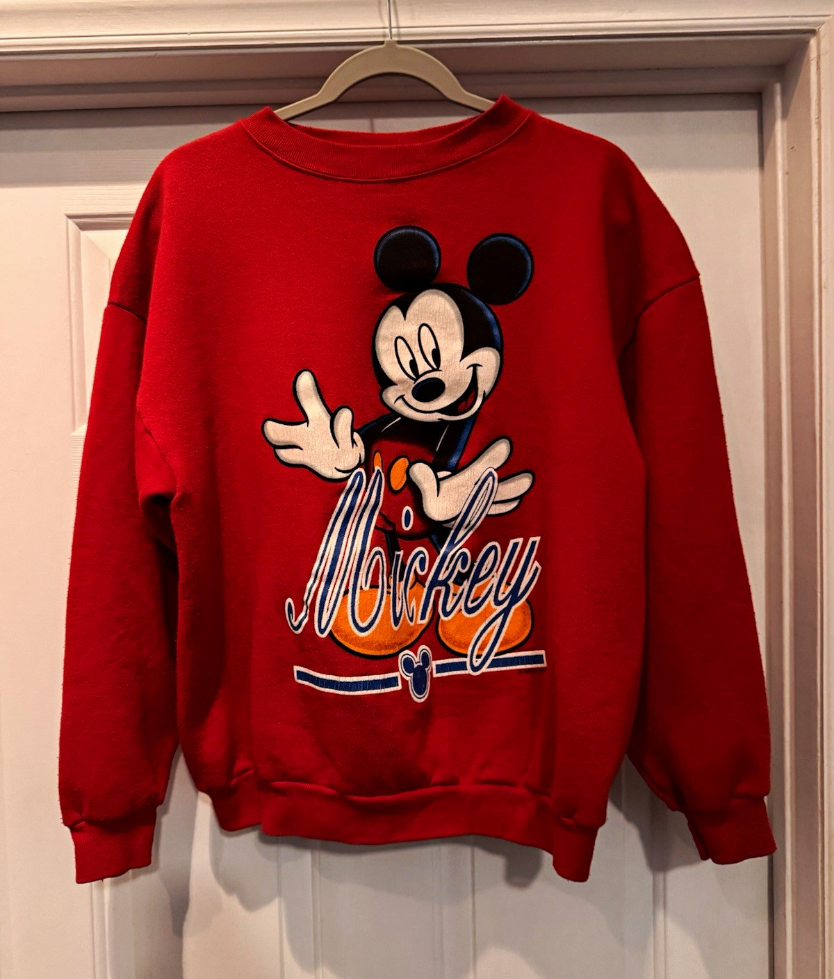 VTG 90s Disney Mickey Unlimited by Jerry Leigh Red Crewneck Sweatshirt – Size L