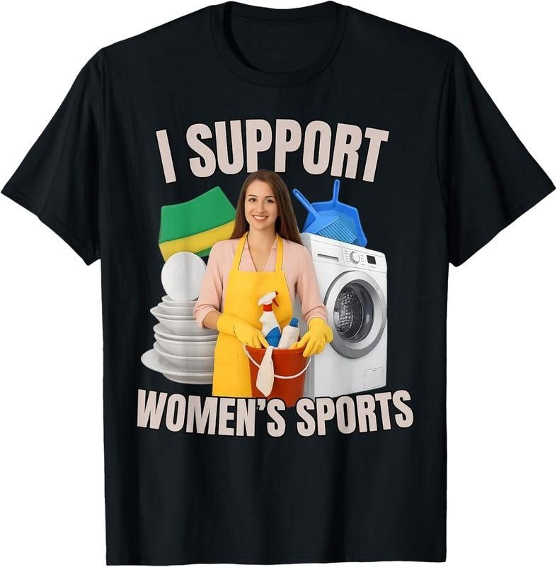 100% CottonI Support Women\'s Sports Unwearable Aduld Humor Bootleg T-Shirt