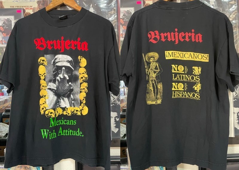 2 sided Brujeria black short sleeve t-shirt QT8134